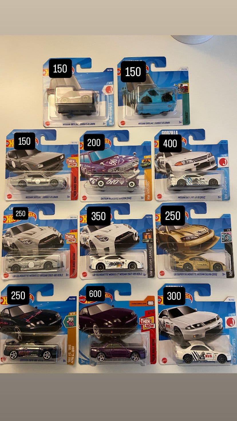 Hot Wheels Hot Wheels Nissan Skyline - Silvia - R33 - R35 - R32 koleksiyon ürünü